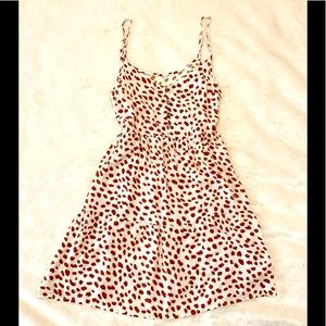 Leopard Spot Spaghetti Strap Ruffle Dress